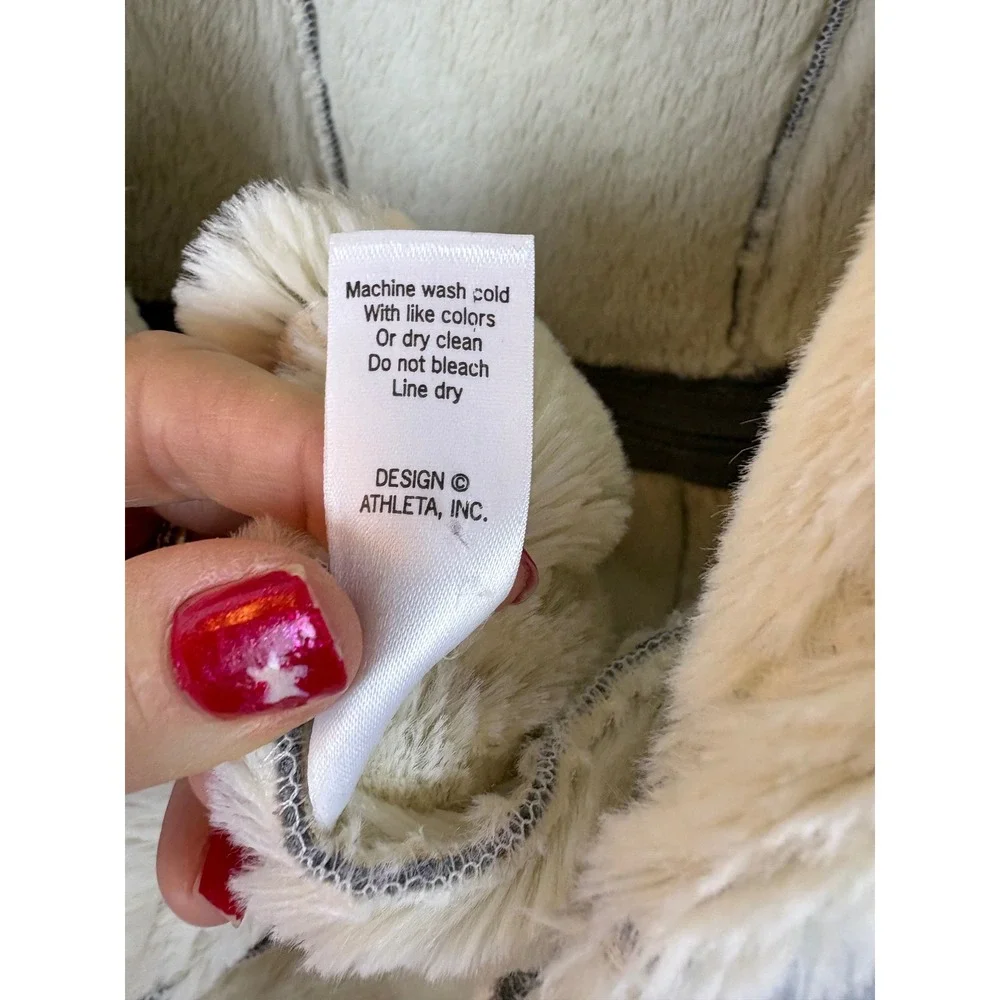Athleta Womens Grey Convertible Faux Fur Lined 2-in-1 Jacket Coat Small - Picture 8 of 9